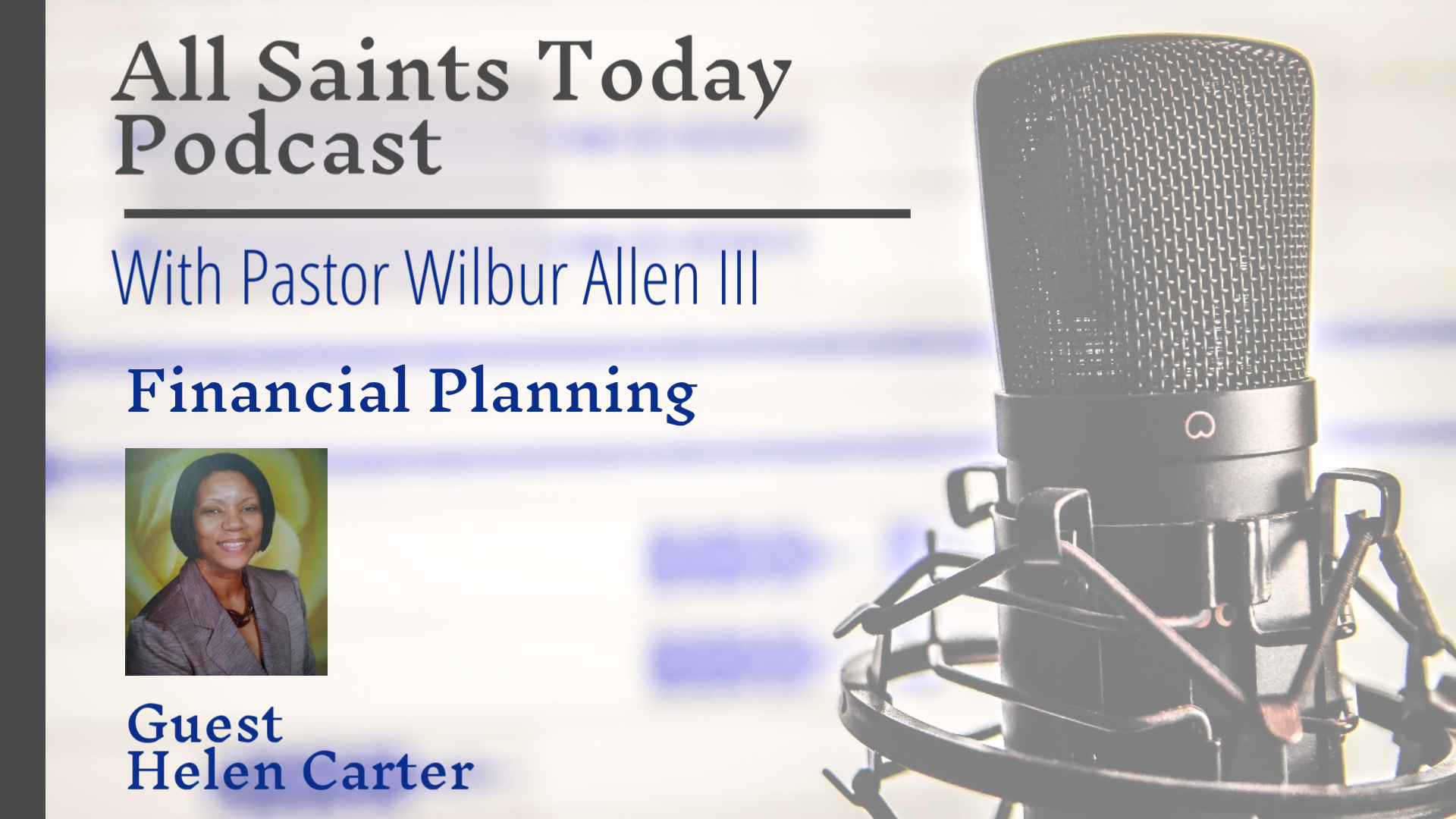 All Saints Today Podcast - Financial Planning